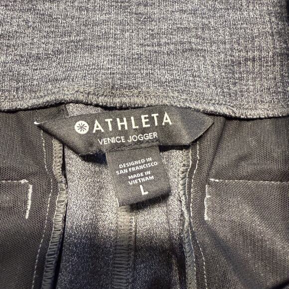 Athleta Women's Venice Jogger High Rise Pants Gray SZ: L Pockets Workout Yoga - Picture 4 of 13